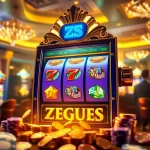 Engage with the thrilling Zeus slot machine, showcasing dynamic gameplay and vibrant casino visuals.