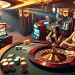 Experience the thrill of u888 com with vibrant casino games, chips, and roulette in a luxurious setting.