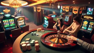 Experience the thrill of u888 com with vibrant casino games, chips, and roulette in a luxurious setting.