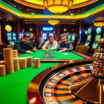 Experience the thrilling atmosphere of RIKVIP with intense gameplay at a luxurious casino table.