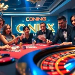 Experience high-stakes poker action at ONICPLAY's luxurious casino table, showcasing strategy and excitement.
