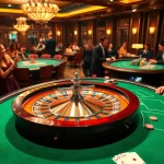 Exciting casino atmosphere at 555win com with roulette and poker games.