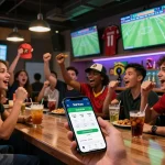 Thể thao hubet88 sports betting atmosphere in a vibrant sports bar