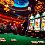 Engaging players trying their luck on the slot pragmatic play machine in a luxurious casino setting.