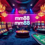 Engaged players enjoying an exciting gaming experience at mm88 casino with vibrant slot machines.