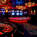 Vivez l'excitation du meilleure casino en ligne avec des scènes vibrantes de roulette et de poker.