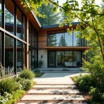 Rock View Road Revival showcases a stunning eco-friendly home amidst lush greenery.
