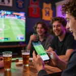Engaging sports betting interface on smartphone by a player on one of the siti di scommesse stranieri.