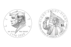 trump silver coin