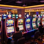 Enjoy thrilling gameplay at slot thailand with colorful machines and engaged players in a vibrant casino atmosphere.