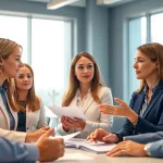 Expert led warranty company consultation in a bright, modern office setting.