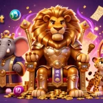 Experience random video chat with engaging characters amidst a vibrant casino atmosphere.