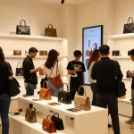 레플리카 쇼핑몰 showcasing vibrant shoppers engaging with high-quality replica products.