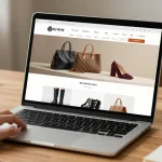 Customer browsing high-quality replica fashion items on https://shs-dome5.com/ in a secure online shopping environment.