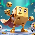 Engage in thrilling sports betting with keonhacai5tv showcasing dynamic golden dice and vibrant game elements.
