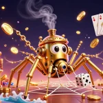 Catch big wins with slot gacor maxwin in a vibrant 3D illustration filled with casino elements.
