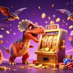 Experience the thrill with the best credit card casinos, featuring dynamic 3D dinosaur scenes and exciting slot mechanics.