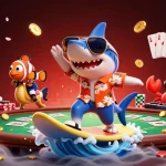 Engage in thrilling adventures at sunwin with a lively underwater casino party scene filled with dynamic characters.