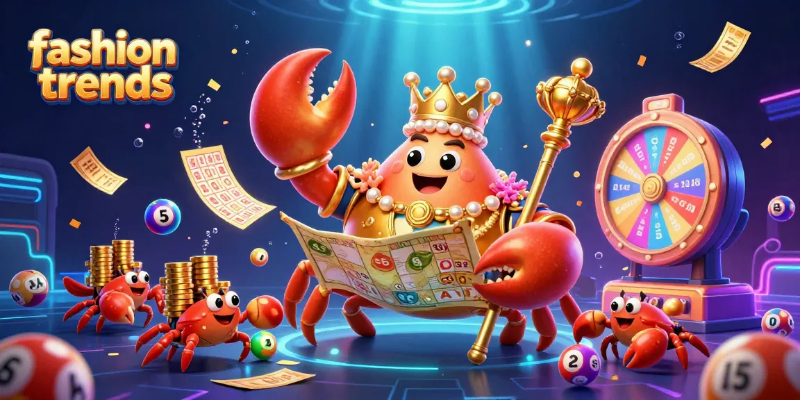 Engage with thrilling fashion trends while enjoying a vibrant casino scene featuring a golden crab emperor and dynamic game elements.