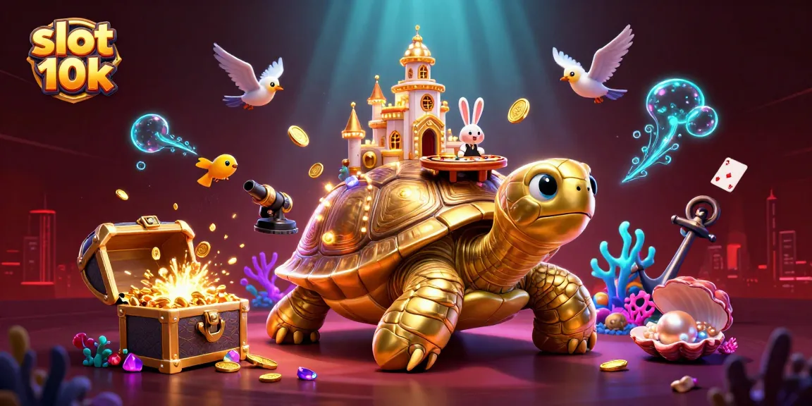 Engage in thrilling slot 10k gameplay with an enchanting casino scene filled with vibrant characters and dynamic elements.